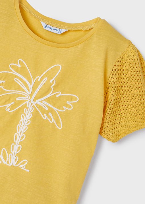 MAYORAL Μπλούζα συνδυασμένη Better Cotton κορίτσι 24-03085-071 Μέλι - Image 3