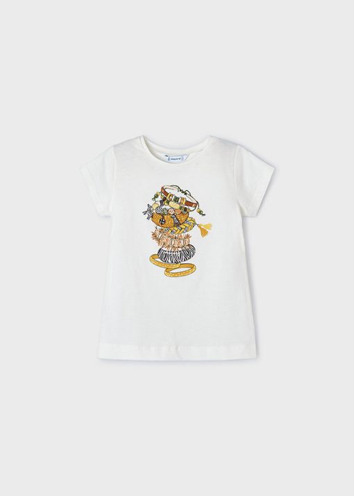 MAYORAL Μπλούζα σταμπωτή Better Cotton κορίτσι 24-03090-053 Κοκκαλί