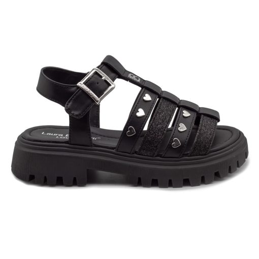 Laura Biagiotti SANDAL JUNIOR GIRL 9021 ΜΑΥΡΟ - Image 2
