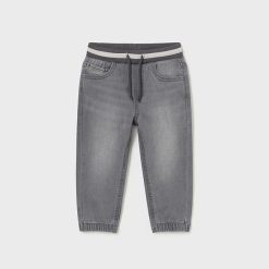 MAYORAL Παντελόνι τζιν jogger μωρό 14-02534-049 Γκρι ανοιχτό