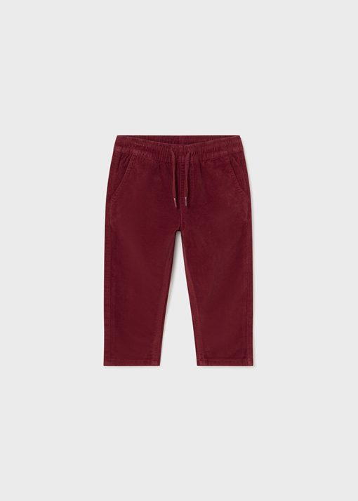 MAYORAL Παντελόνι μικροκοτλέ jogger μωρό 14-02537-065 Κερασί