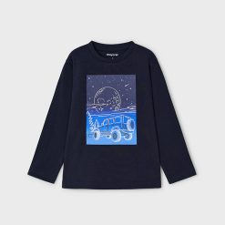 MAYORAL Μπλούζα φωσφορίζον στάμπα αγόρι 14-04057-015 Blue black