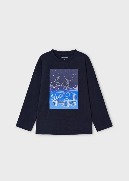 MAYORAL Μπλούζα φωσφορίζον στάμπα αγόρι 14-04057-015 Blue black