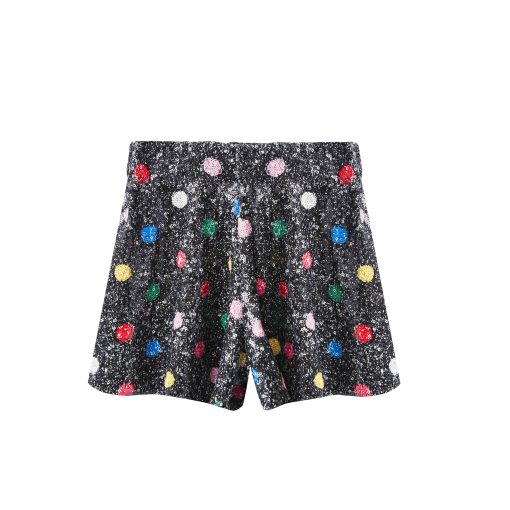 T5508 WHIMSICAL SET W/SWEAT TOP & SEQUIN POLKAS SHORTS KID - Image 3