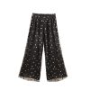 T5575 BLACK DALHIA POLKA DOTS FLARED PANTS KID