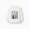 ZIPPY Μπλούζα fleece με στάμπα κορίτσι 31065069041 Λευκό