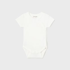 MAYORAL Κορμάκι κοντομάνικο unisex Νεογέννητο 14-02787-014 Εκρού