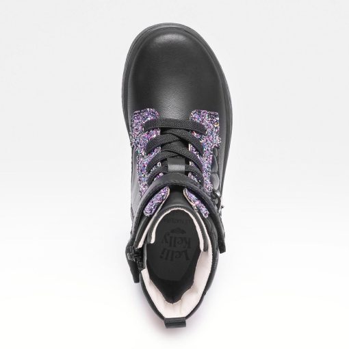 LELLI KELLY SNEAKER JUNIOR GIRL ΜΠΟΤΑΚΙΑ ΑΡΒΥΛΑΚΙΑ GIOELLO LKFH4363 ΜΑΥΡΟ - Image 4