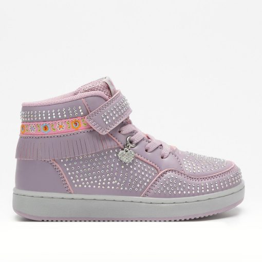 LELLI KELLY ΜΠΟΤΑΚΙ SNEAKER JUNIOR GIRL FRANGETTA MIX LKAA8072 ΡΟΖ