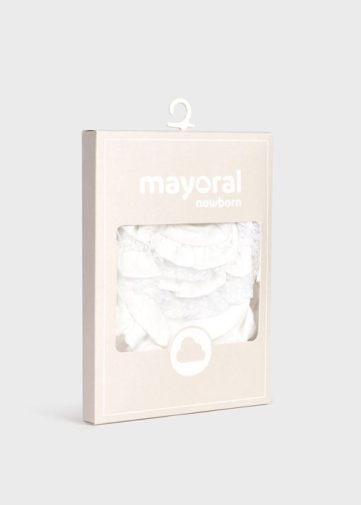 MAYORAL Βρακάκι βολάν Νεογέννητο 25-09852-045 Λευκό - Image 4