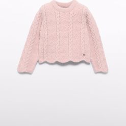 Abel & Lula Ζέρσεΐ πλεκτό διάτρητο κύματα κορίτσι 15-05829-093 Ροδοπέταλο