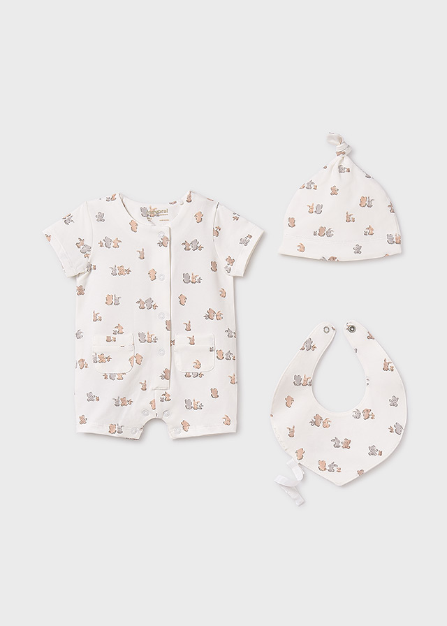 MAYORAL Σετ δώρου 4 τεμαχίων μωρό 25-09910-058 Εκρού