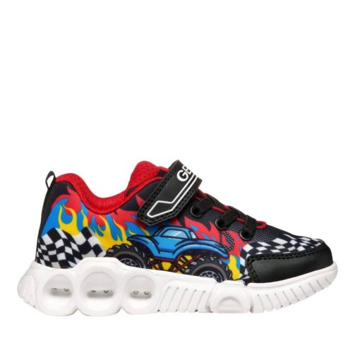 GEOX SNEAKER BOY J WROOM B D J55GAD 02ACE C0048 ΜΑΥΡΟ