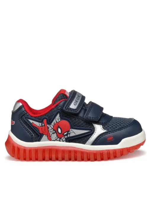 GEOX SNEAKER BABY BOY B LIGHTYLOO A SPIDERMAN B555ZB 0BC14 C0735 ΜΠΛΕ