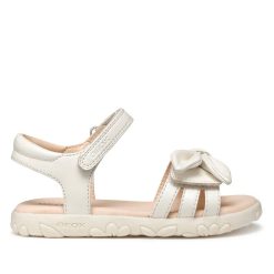 GEOX SANDAL JUNIOR GIRL J A Haiti G.A J558ZA 000NF C1000  ΛΕΥΚΟ