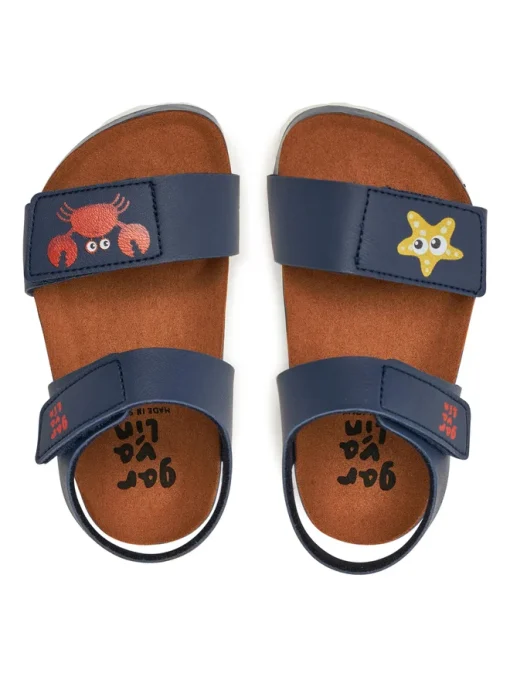 GARVALIN SANDAL BABY BOY 252471-A089 ΜΠΛΕ - Image 4