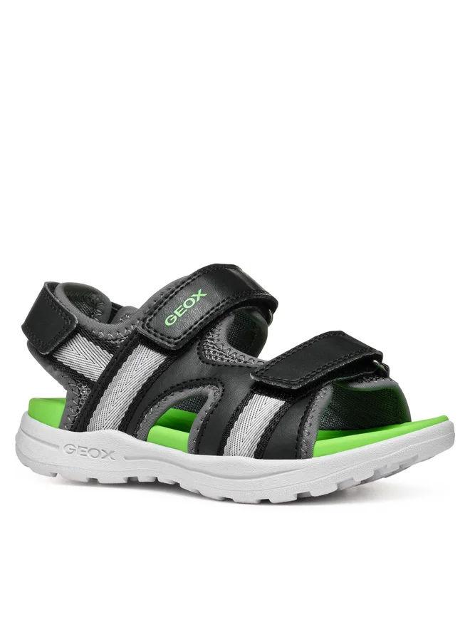 GEOX SANDAL JUNIOR BOY J Vaniett Boy BB J555XB 01454 C0016 ΜΑΥΡΟ - Image 2