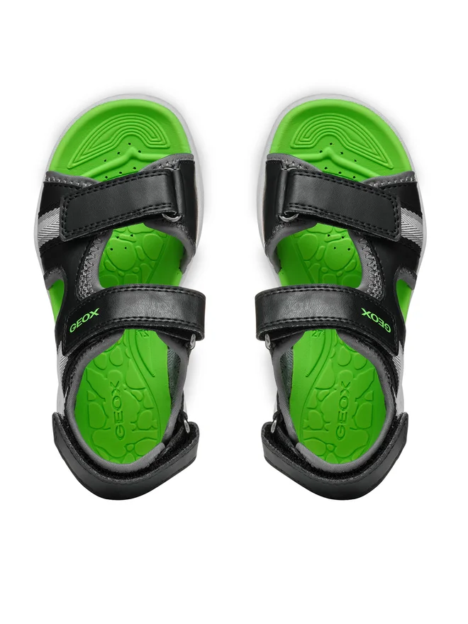GEOX SANDAL JUNIOR BOY J Vaniett Boy BB J555XB 01454 C0016 ΜΑΥΡΟ - Image 4