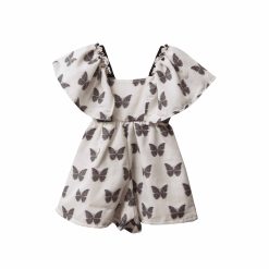 T6009 BUTTERFLY PAVILION RUFFLE SLEEVE PLAYSUIT KID