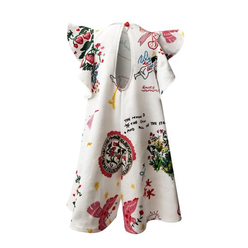 T6090 SCRAPBOOK RUFFLE SLEEVE ALLOVER PLAYSUIT KID - Image 2