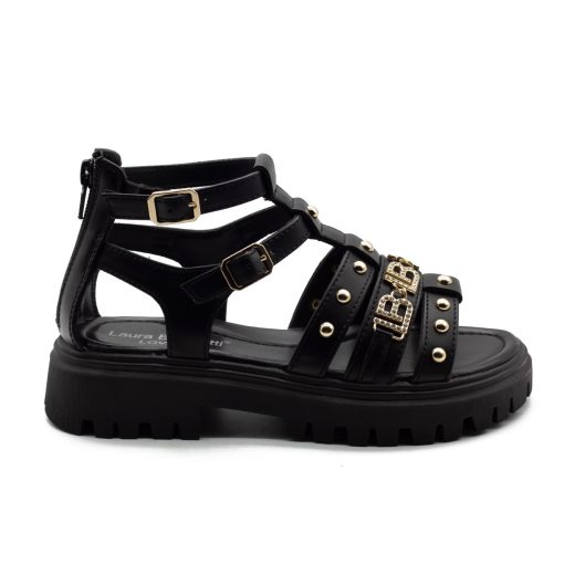 Laura Biagiotti SANDAL JUNIOR GIRL 9621 ΜΑΥΡΟ - Image 2