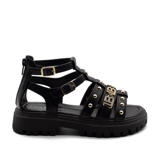 Laura Biagiotti SANDAL JUNIOR GIRL 9621 ΜΑΥΡΟ