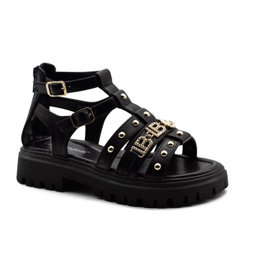 Laura Biagiotti SANDAL JUNIOR GIRL 9621 ΜΑΥΡΟ - Image 3