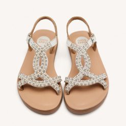 GIOSEPPO SANDAL JUNIOR GIRL KOMENSKY 74824 ΛΕΥΚΟ