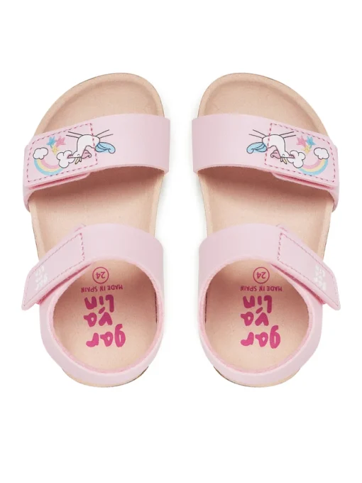 GARVALIN SANDAL BABY GIRL UNICOR 252462-A032 ΡΟΖ - Image 4