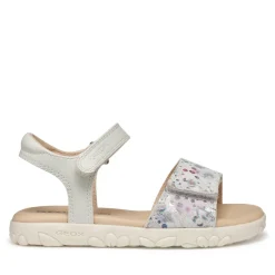 GEOX SANDAL JUNIOR GIRL J A Haiti G.A J028ZA 007BC C1714 ΛΕΥΚΟ