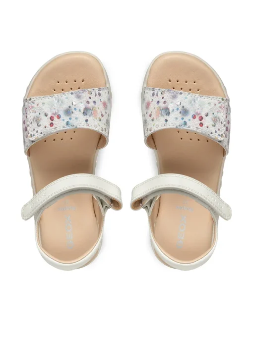 GEOX SANDAL JUNIOR GIRL J A Haiti G.A J028ZA 007BC C1714 ΛΕΥΚΟ - Image 4