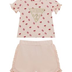 GUESS Σετ t-shirt και σορτς A5GG03K6YW4-P42I Σόμον