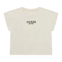 GUESS Crop top με λογότυπο J4BI34J1314-G9L9 Mπεζ