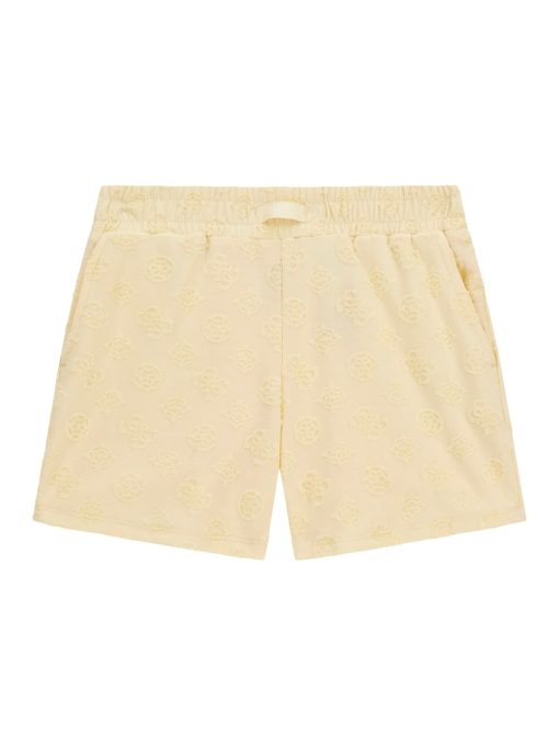 GUESS Σορτς με peony και 4G λογότυπο ζακάρ J5GD44KCT02-F26X Kίτρινο