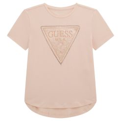 GUESS T-shirt με λογότυπο με στρας J5GI15K6YW4-G63Q Ροζ