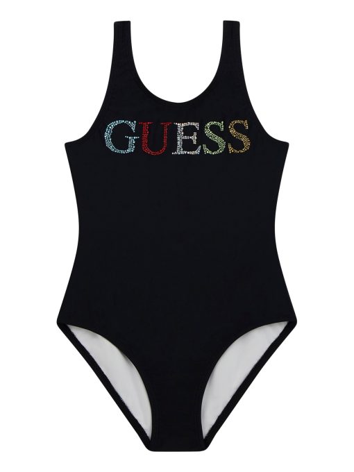 GUESS Mαγιό με λογότυπο J5GZ01KCA60-JBLK Mαύρο