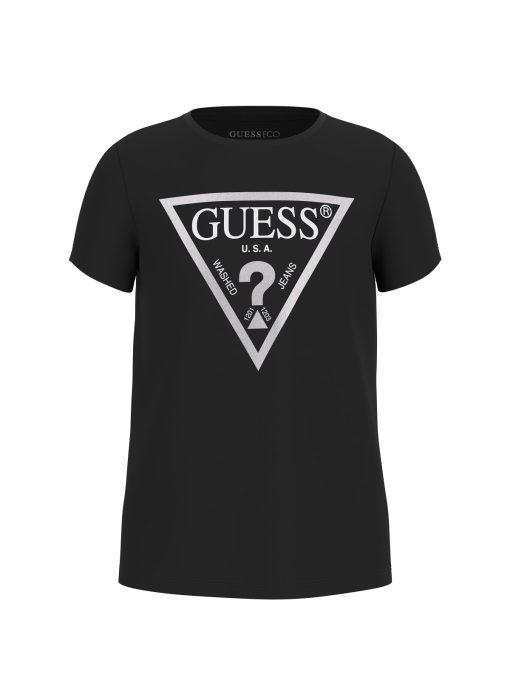 GUESS T-shirt με λογότυπο J73I56K8HM0-JBLK Mαύρο
