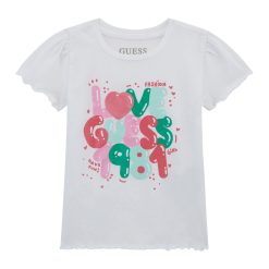 GUESS Mπλούζα κοντομάνικη κορίτσι K5GI15K6YW4-G011 Λευκό