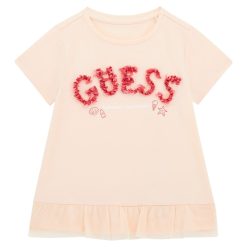 GUESS Mπλούζα με λογότυπο κορίτσι K5GI21K6YW4-G63Q Σομόν