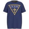GUESS Μπλουζάκι με τριγωνικό λογότυπο L73I55K8HM0-DEKB Μπλε