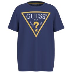 GUESS Μπλουζάκι με τριγωνικό λογότυπο L73I55K8HM0-DEKB Μπλε