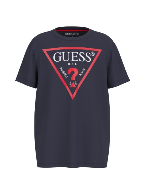 GUESS Mπλούζα με τριγωνικό λογότυπο N73I55K8HM0-G7V2 Mπλε