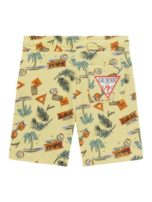 GUESS Jogger σορτς με στάμπα all over N5GD05KA6R4-PG21 Kίτρινο - Image 2