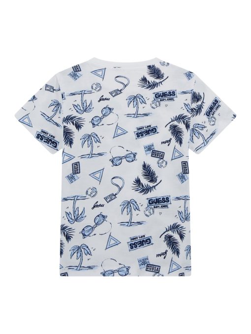 GUESS T-shirt με στάμπα all over N5GI02K8HM4-P06W Λευκό - Image 2