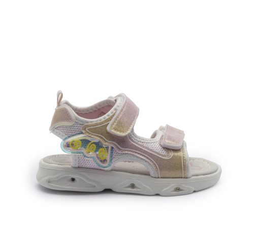 ALLEGRIA SANDAL JUNIOR GIRL LIGHTS 122901 ΡΟΖ