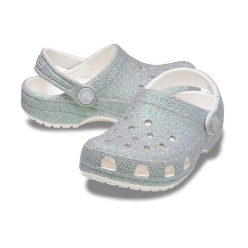 CROCS CLOGS CLASIC T Iridescent Glitter 210986-100 ΛΕΥΚΟ - Image 3