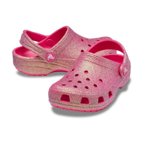 CROCS CLOGS CLASIC T GIRL Iridescent Glitter 210986-6ZQ ΦΟΥΞΙΑ - Image 4