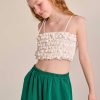MELIN ROSE Crop top με βολάν στο μπούστο MRS25-0403 Εκρού