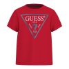 GUESS Mπλούζα με τριγωνικό λογότυπο N73I55K8HM0-RHT Kόκκινο