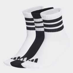 ADIDAS Γραμμικές Κάλτσες 3 Ζεύγη Παιδικές UNISEX JD1349 ΛΕΥΚΟ/ΜΑΥΡΟ